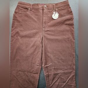 NWT - Vintage Gloria Vanderbilt Brown Stretch Classic Amanda Jeans - Size 14